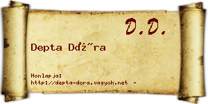 Depta Dóra névjegykártya